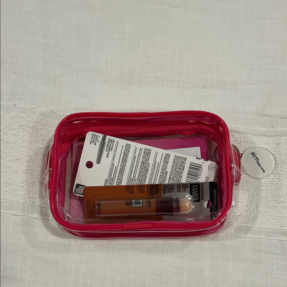 Transparent Pouch with Red Trim - Picture 2 of 4